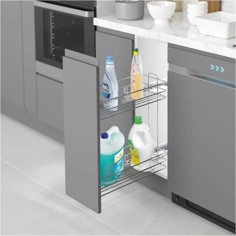 Starax S-2443-C Tandem Gizli Raylı (Çift Açılım) Deterjanlık 25cm Sol