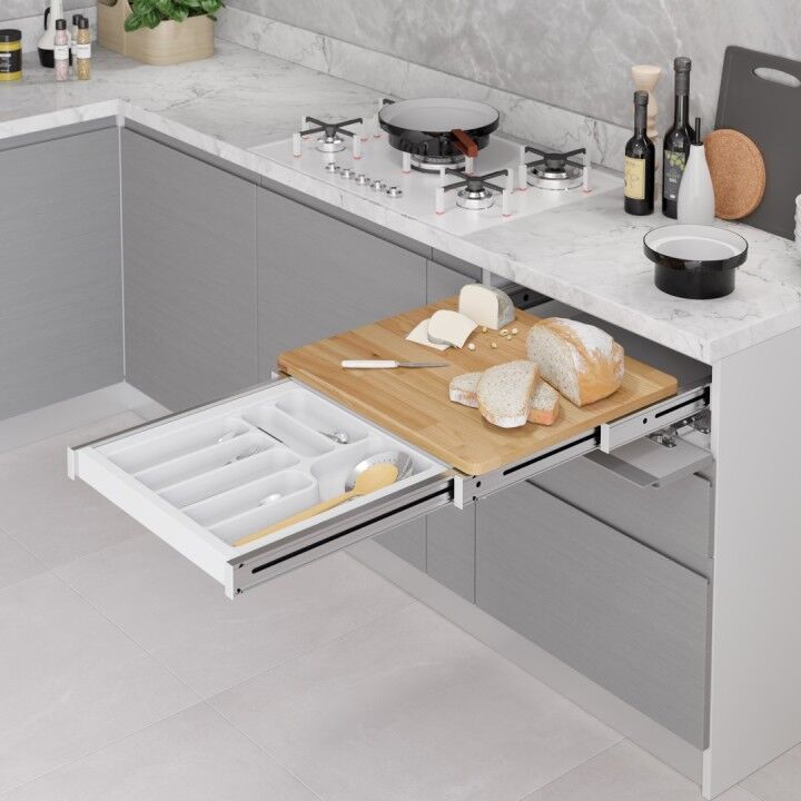 Starax S-2157 Çekmece İçi Fonksiyonel Kesme Tablası - 700 mm - Beyaz