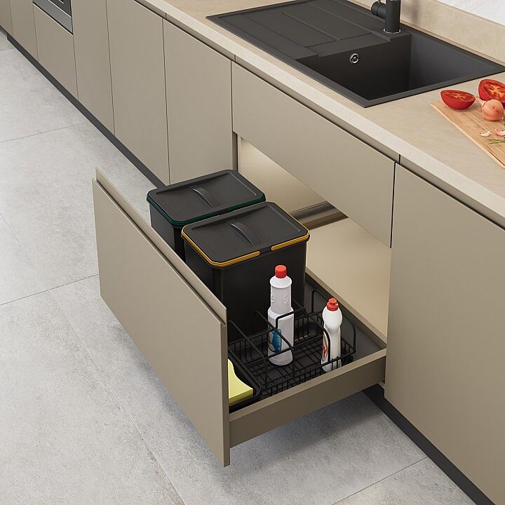 Starax S-2543-A Çekmece İçi Çöp Kovası 70 cm 14 lt Antrasit