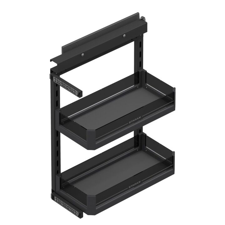 Starax S-2794-PA Yandan Gizli Raylı Ünite (90 Derece) Sağ Premium Antrasit 40cm