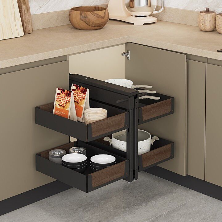 Starax S-3005-UW-A Bağımsız Körköşe Mekanizması 40 cm Unique Woodı Antrasit