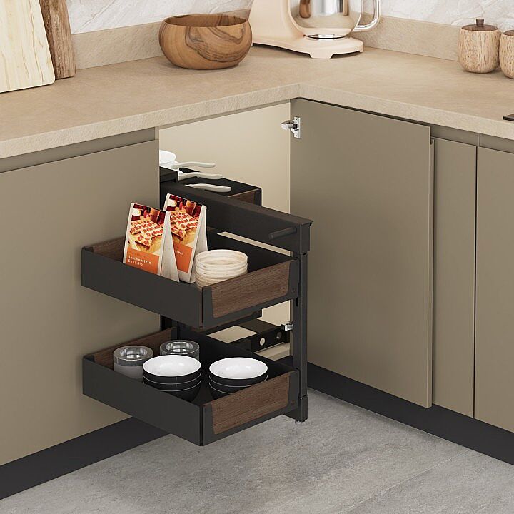 Starax S-3005-UW-A Bağımsız Körköşe Mekanizması 40 cm Unique Woodı Antrasit