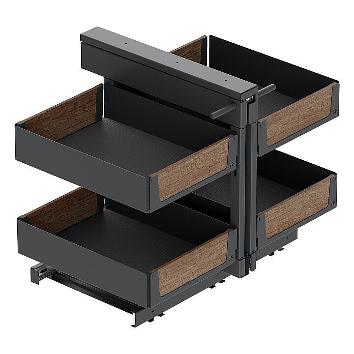 Starax S-3005-UW-A Bağımsız Körköşe Mekanizması 40 cm Unique Woodı Antrasit