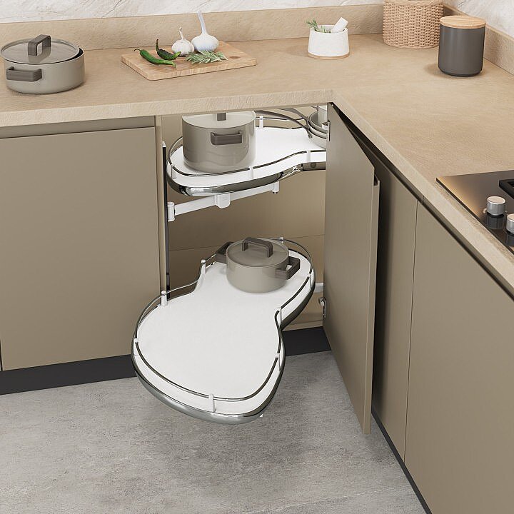 Starax S-3126-C Kaymaz Yüzeyli Döner Tablalı Körköşe Mekanizması 60 cm Sağ