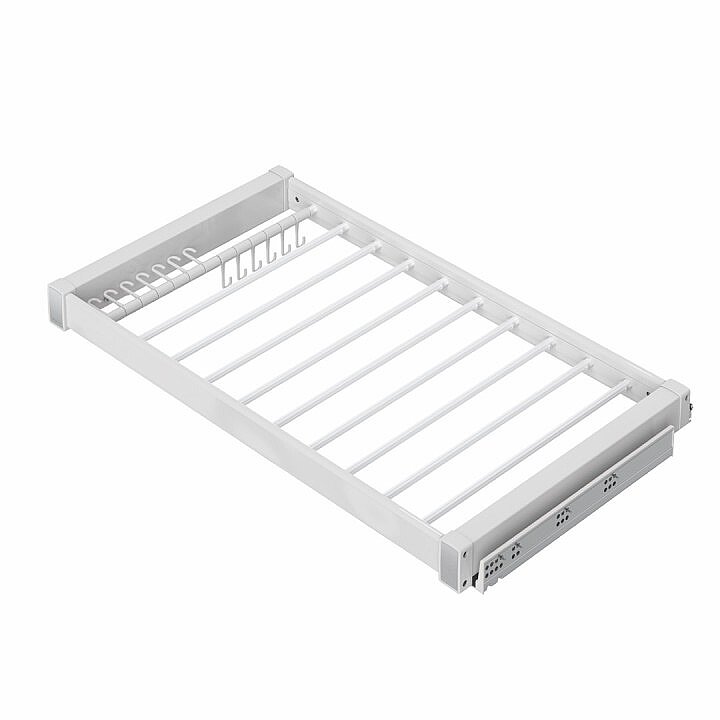 Starax S-6708-W Gizli Raylı Alüminyum Pantolonluk 700 mm Beyaz
