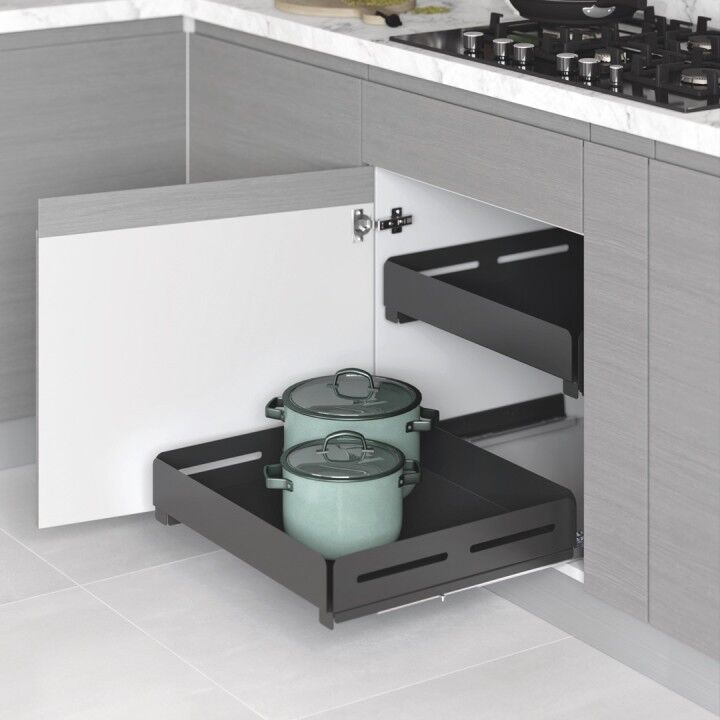 Starax S-2333-UB-A Unique Box Bağımsız Çift Açılım Gizli Raylı Çekmece 45cm Antrasit