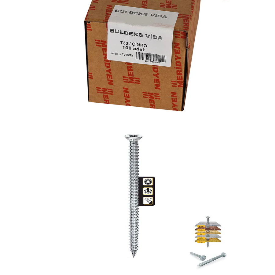 Buldeks Pimapenci Vidası 7,5*80
