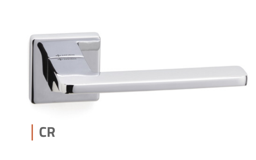 System HA110R011 GIADA Rozetli Kapı Kolu CR Krom