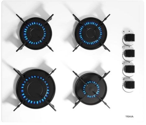 Teka GBE 64002 KB 60 cm Beyaz Camlı Gazlı Ocak (chef-6)