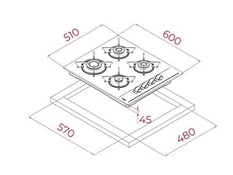 Teka GBC 64002 KBC ST Ankastre Ocak Gri (chef-4)