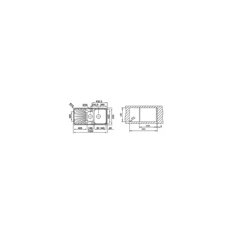 40109146 Teka Princess 60 Paslanmaz Çelik Evye 100x50cm Sol(L)