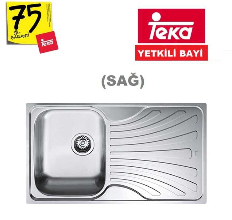 Teka Nerissa 50 B Paslanmaz Çelik Evye 50x86cm Sağ(R)