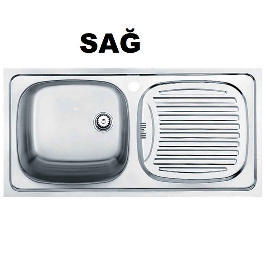 40132027 Teka EBM 45 Paslanmaz Çelik Evye Sağ (R)