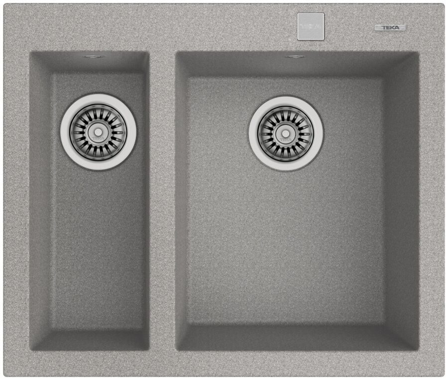Teka ForSquare 590 TG Çift Hazne Tegranite Evye Gri 59 cm