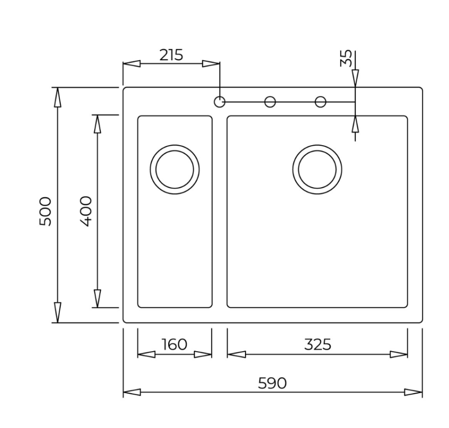 Teka ForSquare 590 TG Çift Hazne Tegranite Evye Gri 59 cm