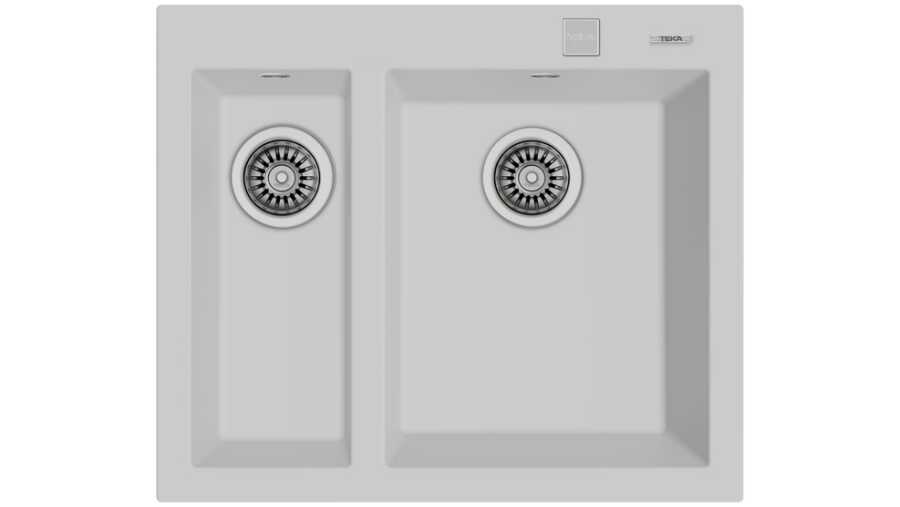 Teka ForSquare 590 TG Çift Hazne Tegranite Evye A.White
