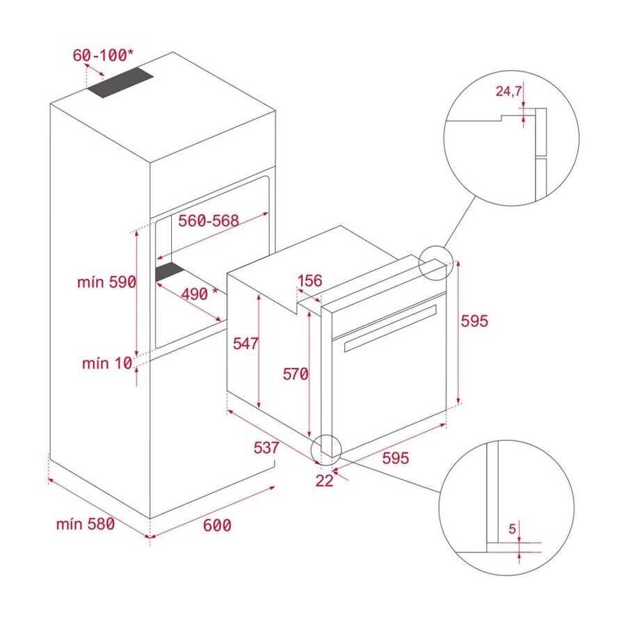 Teka HAK 627 BK Ankastre Siyah Fırın (chef-7)