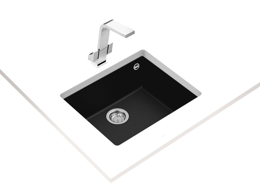 TEKA SQUARE 50.40 TG Tezgah Altı Granit Evye Siyah
