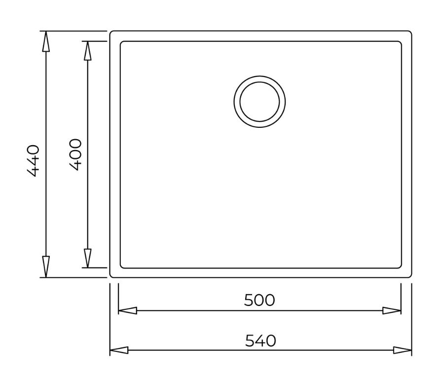 TEKA SQUARE 50.40 TG Tezgah Altı Granit Evye Siyah