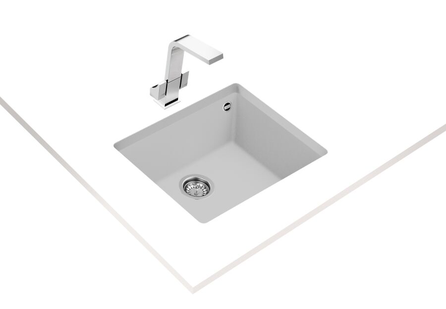 SQUARE 50.40 TG STONE BEYAZ GRANİT EVYE