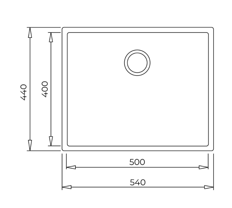 SQUARE 50.40 TG STONE BEYAZ GRANİT EVYE
