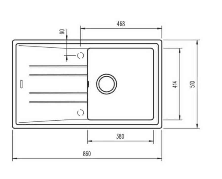 Teka Stone 50 B-TG Tek Hazneli Tegranite Evye Metalik Gri