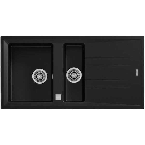 Teka Stone 60 B-TG İki Hazne Tegranite Eviye Metalik Siyah