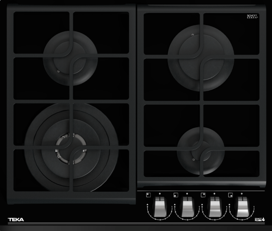 Teka GZC 64320 XBC 60 cm ExactFlame Teknolojili 60 cm Cam Gazlı Ocak (1 göz wok)
