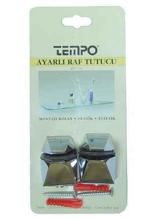 21.126.18 Ayarlı Raf Tutucu Tk. Krom