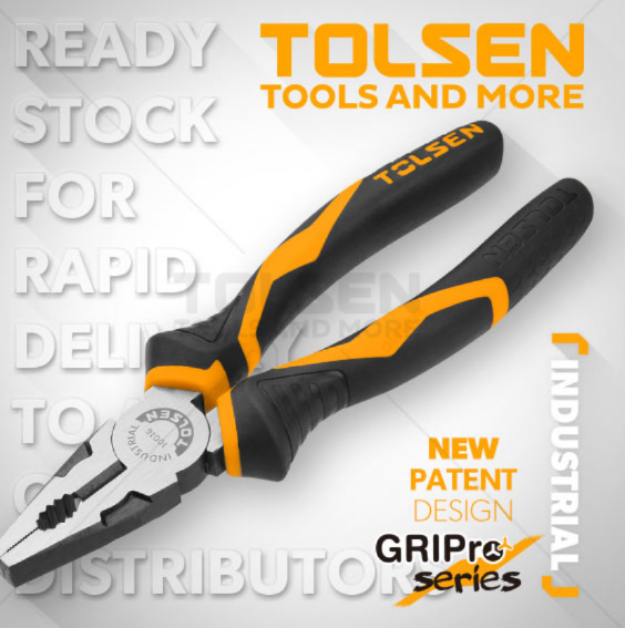 TOLSEN Yüksek Baskılı Kombine Pense 180mm Ensüstriyel