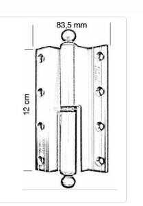 Tuba- Alm.Cumbalı Kapı Menteşesi Saten 12cm (Sağ-Sol)