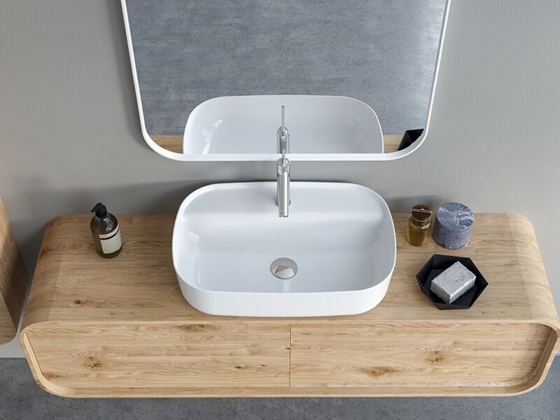 AQUA 60x40 cm Tezgah Üstü Lavabo