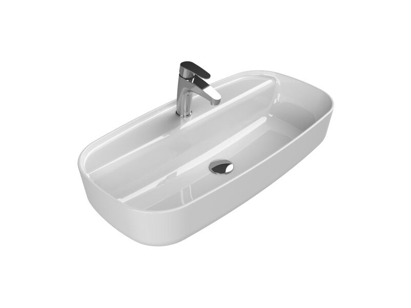 AQUA 80x40 cm Tezgah üstü Lavabo