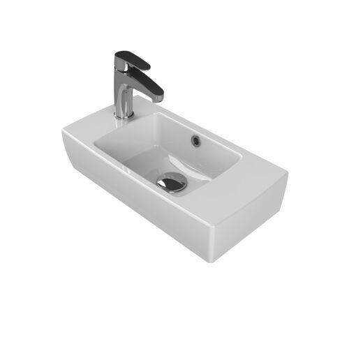 City Tezgah Üstü Lavabo 25x50cm sol