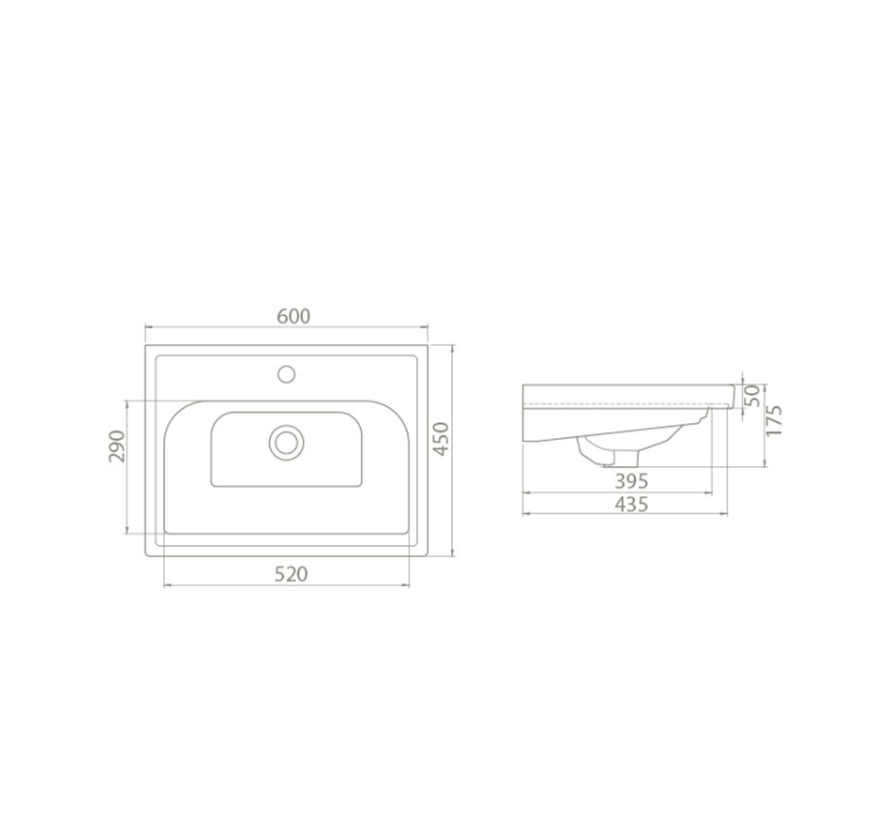 FRAME Etajerli Lavabo 60x45cm