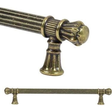 Akbatı Çizgili Kulp Satine Antik Sarı 224mm