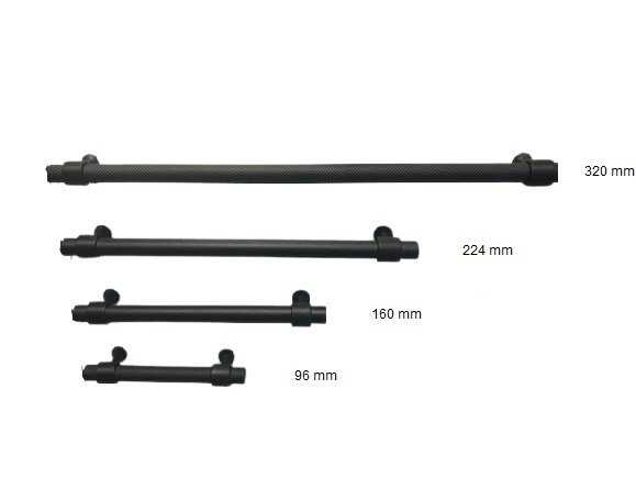 Empoli Desenli Kulp Mat Siyah 320mm