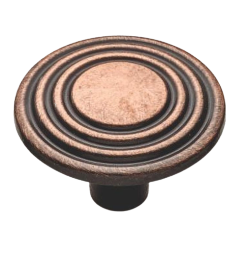 Halkalı Düğme Kulp Antik Bakır