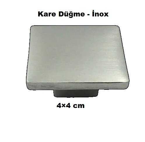 Mercan Kare Düğme İnox
